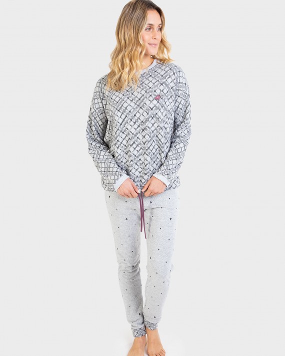 Pijama de mujer manga larga y pantalón largo