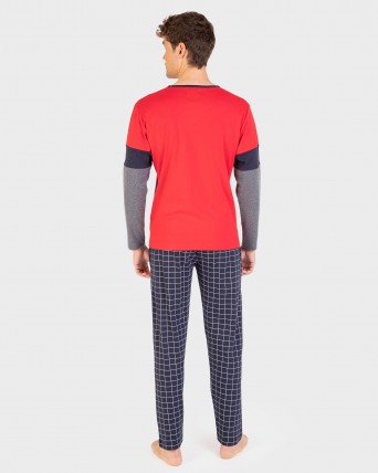 Pijama d'home 100% cotó màniga llarga