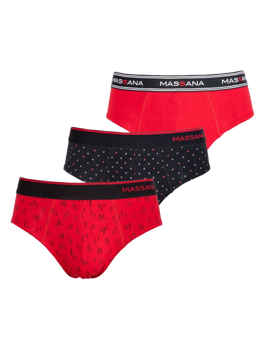 Pack 3 slips en rojo y negro