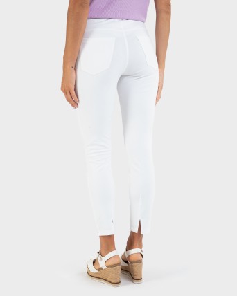 Pantalons de dona elàstic blanc