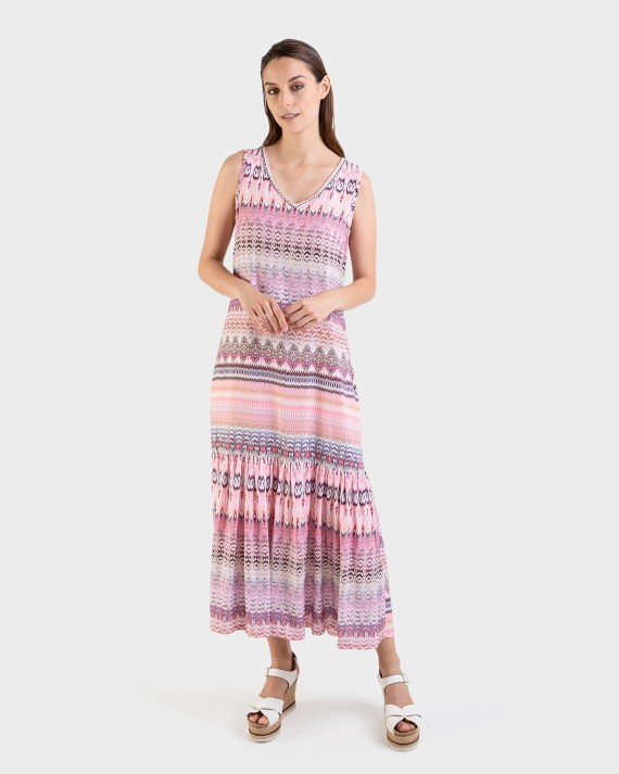 Vestit llarg estampat