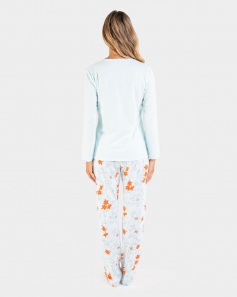 Pijama de mujer 100% algodón largo