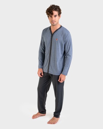 MASSANA Pijama de Hombre corbatero en algodón P691320