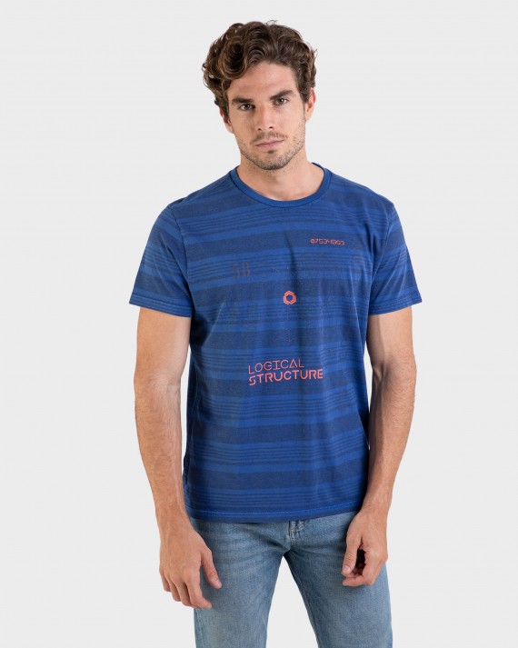 Camiseta de hombre en azules
