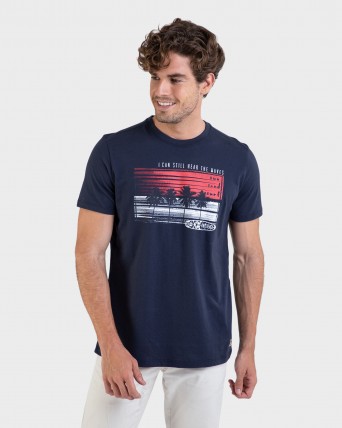 Camiseta de hombre en marino