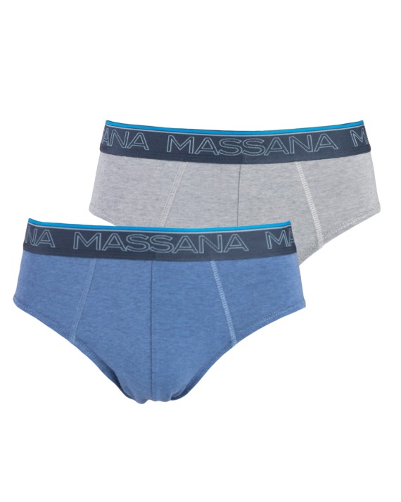 Pack de dos slips de hombre azul y gris