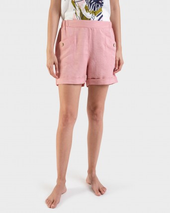 Pantalón de mujer corto rosa