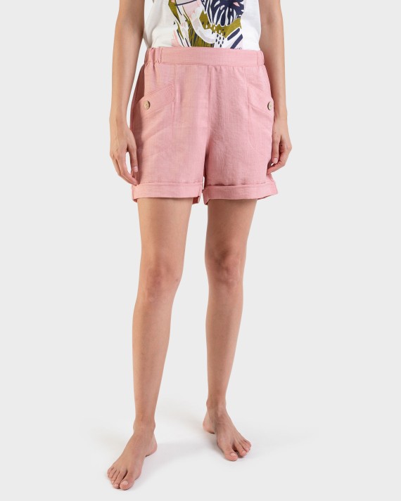 Pantalons de dona curt rosa