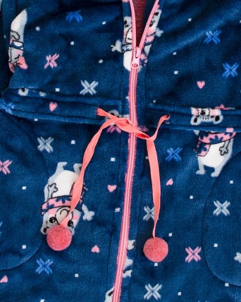 Bata polar ositos de niña