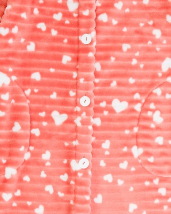 Bata polar corazones de niña