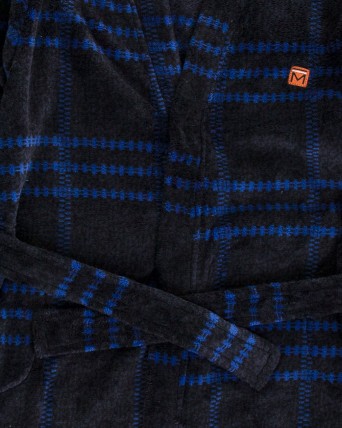 Bata polar negre i blau de nen
