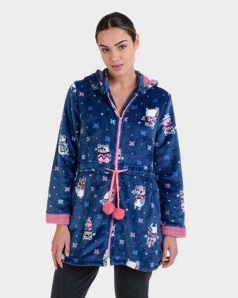 Bata de mujer tejido polar...