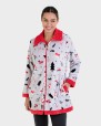 Bata de dona teixit polar estampat