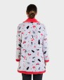 Bata de mujer tejido polar estampado