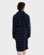Bata de hombre en tejido polar cuadros