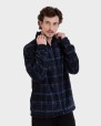 Bata corta de hombre en tejido polar cuadros