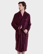 Bata de hombre tejido polar all over