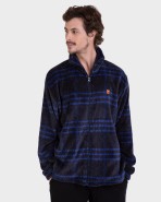 Bata curta d'home teixit polar ratlles