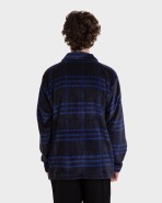 Bata curta d'home teixit polar ratlles