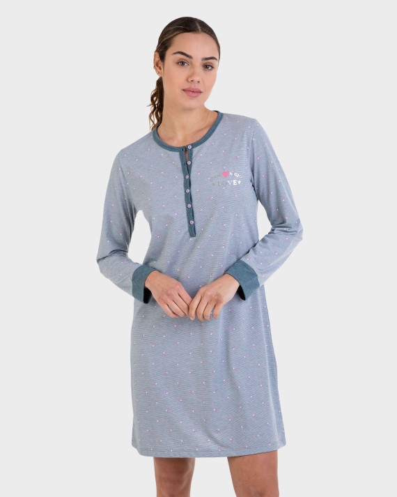 Camisola pispa llarga micro llistat