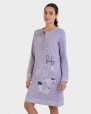 Camisón manga larga punto rosa