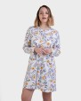 Camisola de màniga llarga blanc estampat floral