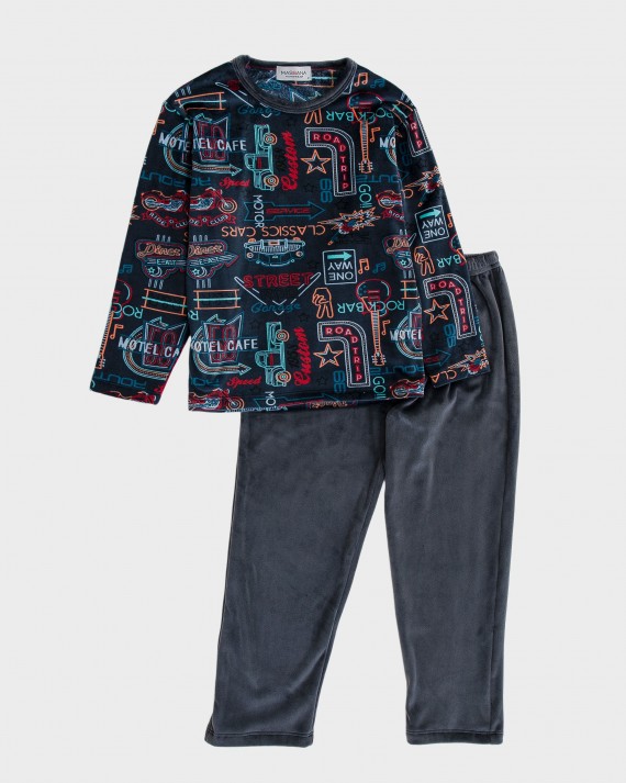 Pijama de niño tejido micro polar estampado