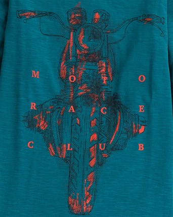 Pijama de niño estampado motos