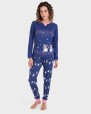 Pijama largo 100% algodón estampado ositos