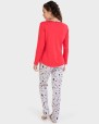 Pijama largo 100% algodón estampado mapaches