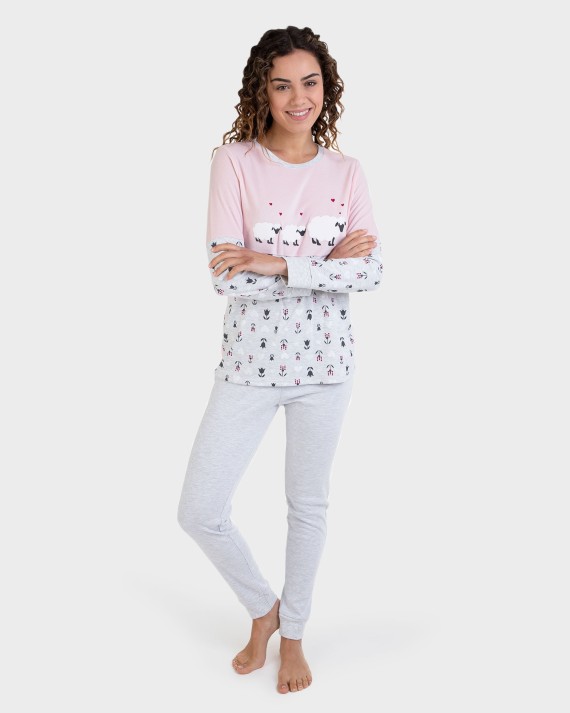 Pijama llarg vellut i punt