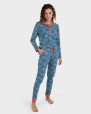 Pijama largo 100% algodón estampado all over