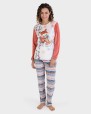 Pijama largo polar estampado zorros