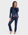 Pijama largo estampado estrellas
