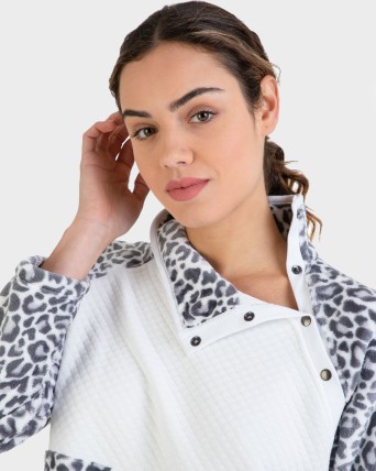 Pijama largo polar animal print