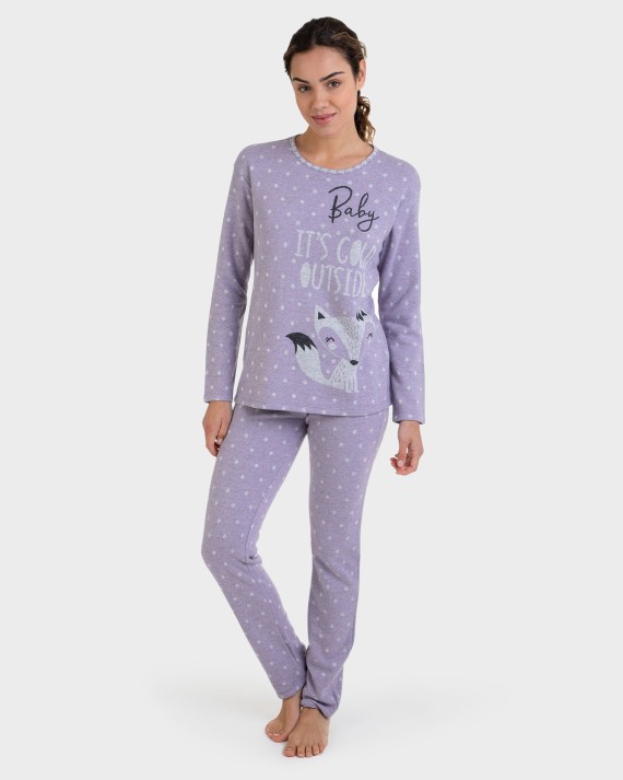 Pijama llarg jacquard talps