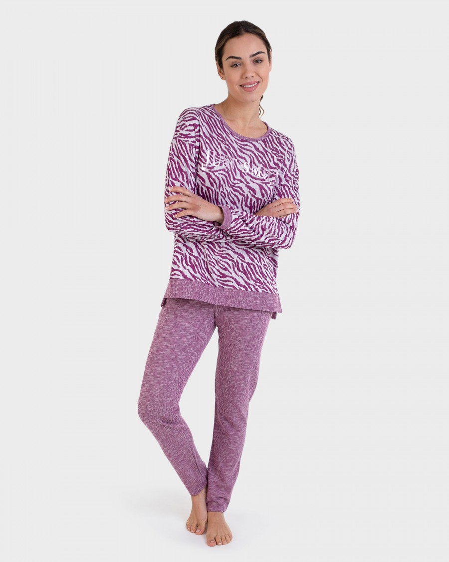 Pijama largo Jacquard cenefas