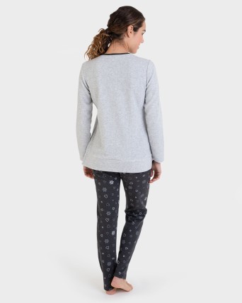 Pijama largo vigoré gamuzado