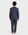 Pijama llarg 100% cotó blau i gris