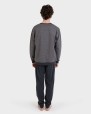 Pijama llarg gris jacquard encreuaments