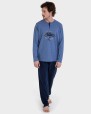 Pijama largo azul vigoré