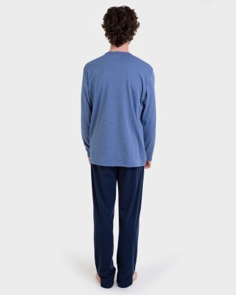 Pijama largo azul vigoré