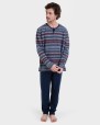 Pijama largo Jacquard cenefas