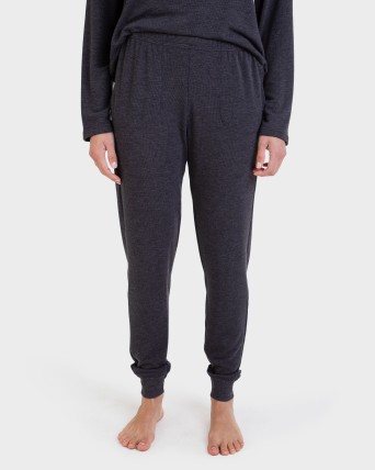 Pantalons de pijama llarg amb punys negre