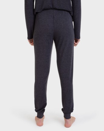 Pantalons de pijama llarg amb punys negre