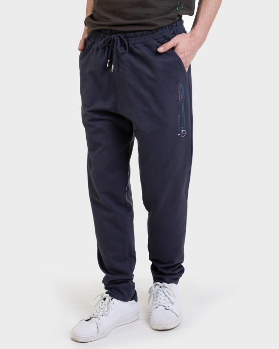 Pantalón largo con puños azul