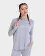 Samarreta de pijama llarga coll alt gris