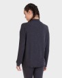 Camiseta de pijama larga cuello alto negra