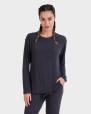 Camiseta de pijama larga negra