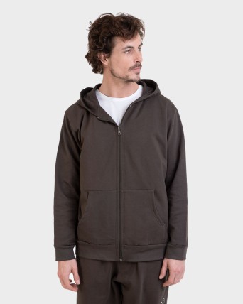 Sudadera kaki con capucha